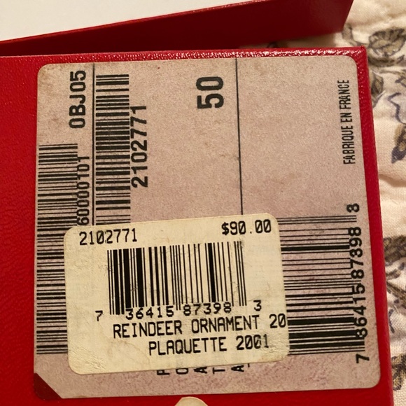 BACCARAT 2001 Crystal NIB Christmas Holiday NOEL 2001 Reindeer Y2K Fine … - Picture 3 of 4